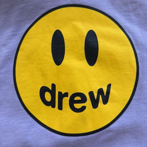 Drew House Lavender Mascot Oversized Hoodie Heavy Fleece S Lavender NWOT - Picture 5 of 10